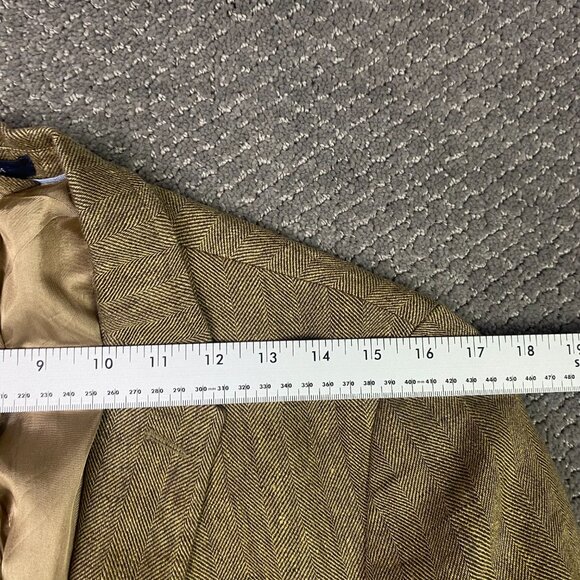 Lands End Baird McNutt Blazer Sport Coat Men's 38R Fits 36S Golden Brown Linen - Picture 11 of 15